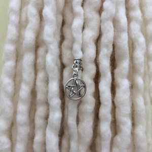 Pentagram dread bead dreadlock charm pentacle